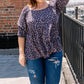 Tiny Floral Printed Square Neckline Top