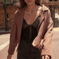 A Faux Leather And Lace Camisole Top