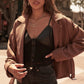 A Faux Leather And Lace Camisole Top