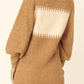 A Ribbed Knit Sweater Mini Dress