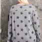 Plus Size Star Printed Poly Rayon Loose Fit Top