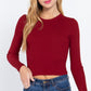 Long Slv Open Back Sweater Top