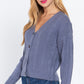 Long Slv V-neck Knit Cardigan