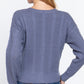 Long Slv V-neck Knit Cardigan