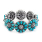 Floral Stone Design Elastic Bracelet