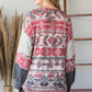 Beautiful Aztec Print Long Sleeve Sweater