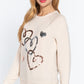 Sequins French Terry Pullover Top