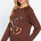 Sequins French Terry Pullover Top