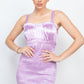 Square Back Cutout Smocking Dress