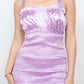 Square Back Cutout Smocking Dress
