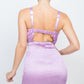Square Back Cutout Smocking Dress