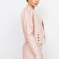 Side Button Detailed Jacket & Shorts Set