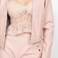 Side Button Detailed Jacket & Shorts Set