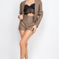 Side Button Detailed Jacket & Shorts Set