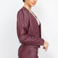 Side Button Detailed Jacket & Shorts Set