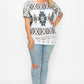 Geometric-tribal Sublimation Print Top
