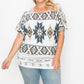 Geometric-tribal Sublimation Print Top