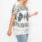 Geometric-tribal Sublimation Print Top