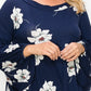 Floral, Bubble Sleeve Tunic Top