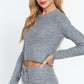 Long Slv Crew Neck Sweater Top