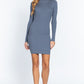 Turtle Neck Sewater Mini Dress