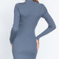 Turtle Neck Sewater Mini Dress
