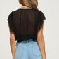 Surplice Smocking Waist Blouse