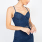Stone Point Denim Cami Top & Skirts Set