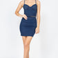 Stone Point Denim Cami Top & Skirts Set