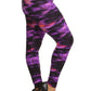 Plus Size Super Soft Peach Skin Fabric, Galaxy Graphic Printed Knit Legging With Elastic Waist Detail. High Waist Fit