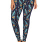 Plus Size Print, Full Length Leggings In A Slim Fitting Style With A Banded High Waist