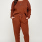 Plus Size Solid Sweater Knit Top And Pant Set