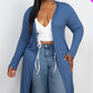 Long Sleeves Belted Cardigan
