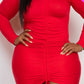 Plus Size Drawstring Ruched Front