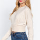 Dolman Slv Inner Fleece Terry Top
