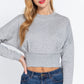 Dolman Slv Inner Fleece Terry Top