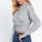 Dolman Slv Inner Fleece Terry Top