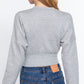 Dolman Slv Inner Fleece Terry Top