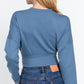 Dolman Slv Inner Fleece Terry Top
