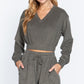 Elasticized Hem Terry Towelling Top