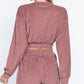 Elasticized Hem Terry Towelling Top