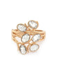 Metal Oval Crystal Cuff Bracelet