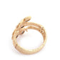 Metal Oval Crystal Cuff Bracelet