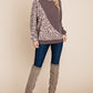 Cute Animal French Terry Brush Contrast Print Pullover With Cuff Detail