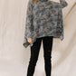 Camouflage Printed Turtleneck Top