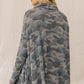 Camouflage Printed Turtleneck Top