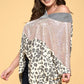 Multi Print Oversized V-neckline