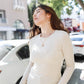 Beige Plain Second Skin Long Sleeve Top