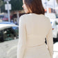 Beige Plain Second Skin Long Sleeve Top