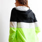 Colorblock Zip-up Hooded Wind Jacket